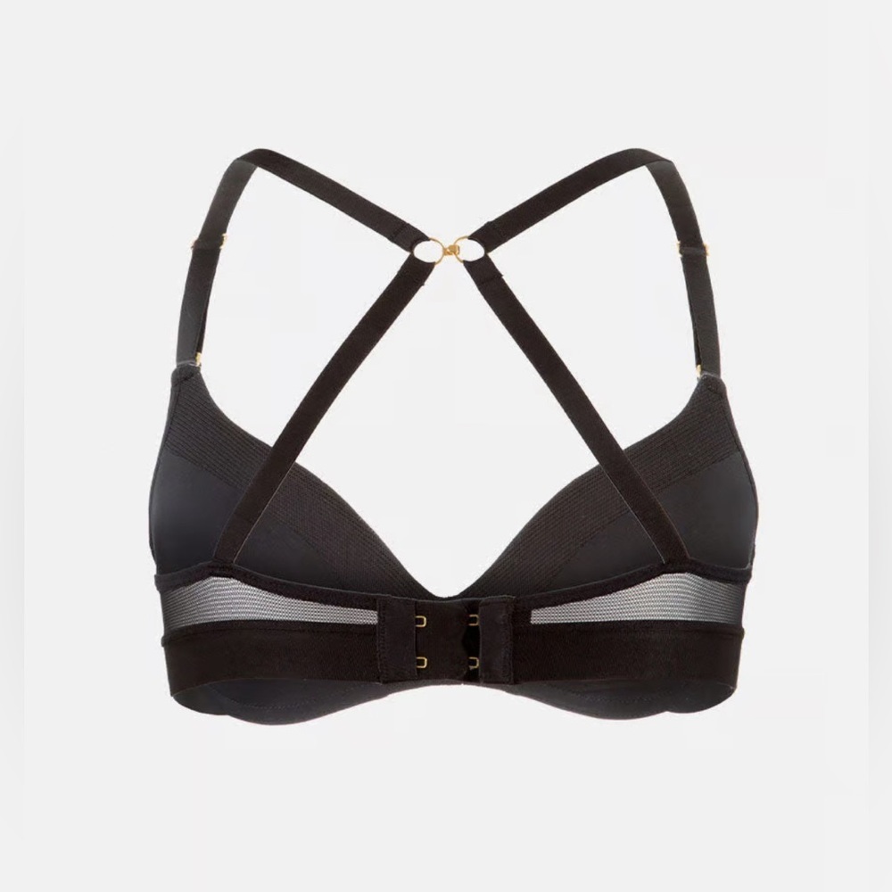 NWT Lively No-Wire Push-Up Bra in Jet Black Wireless Size 32B - Picture 5 of 12